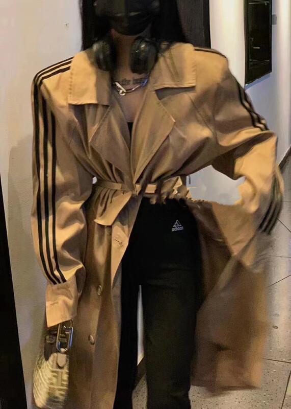 Autumn is new! [MI] Korean version of high-end big-name wind coat (with waist rope) 1488# PCZ