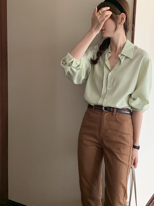 New in early autumn!【T.G】Korean simple and lazy style all-match shirt 18123# CLS
