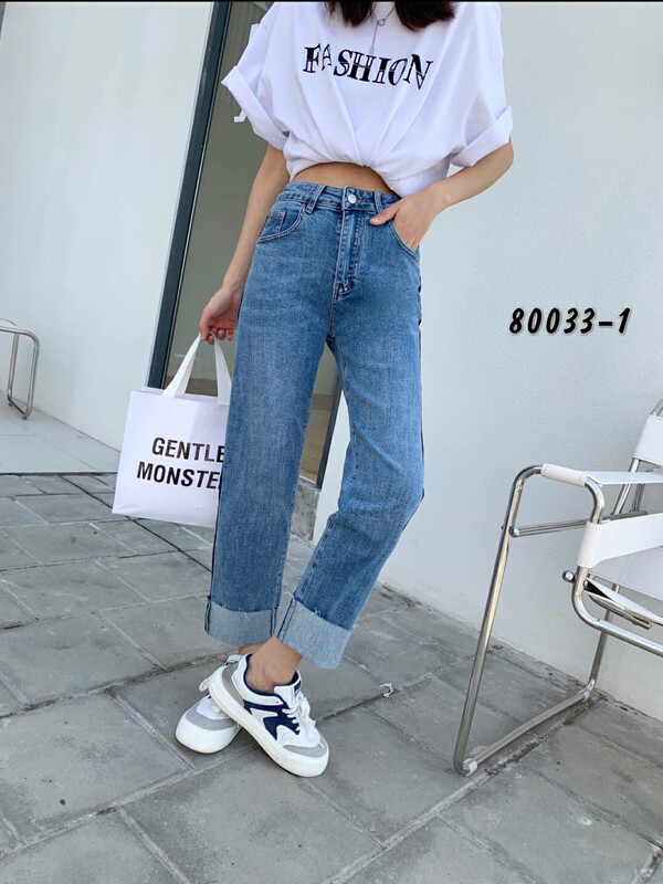 Original price 64.29! New in autumn! [MINA] Korean stretch straight jeans 80033-1# LSW