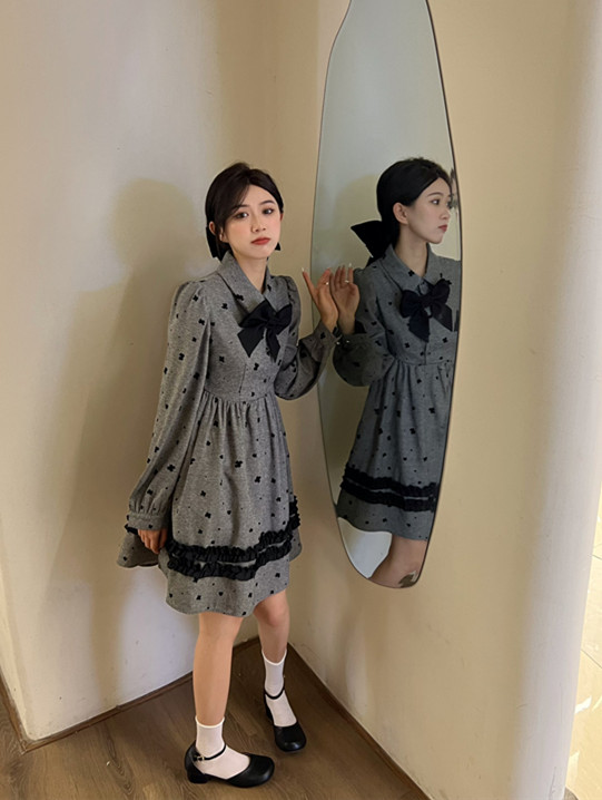【FEI MAO】Sweet age-reducing bow doll dress Z-8524# LSL