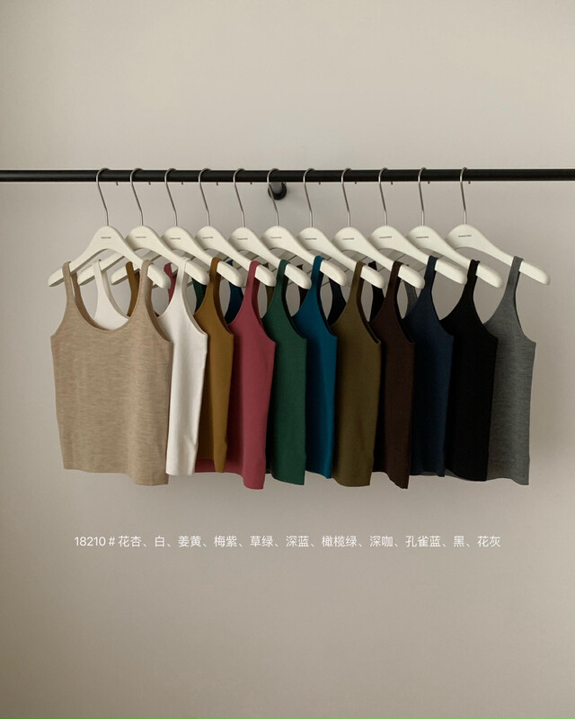 【T.G】Korean simple, versatile and comfortable must-have vest/sling (30% wool) 18210# ​​CLS