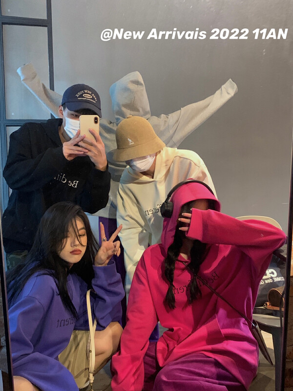 [11AN] Non-gender printed hooded sweater A6833