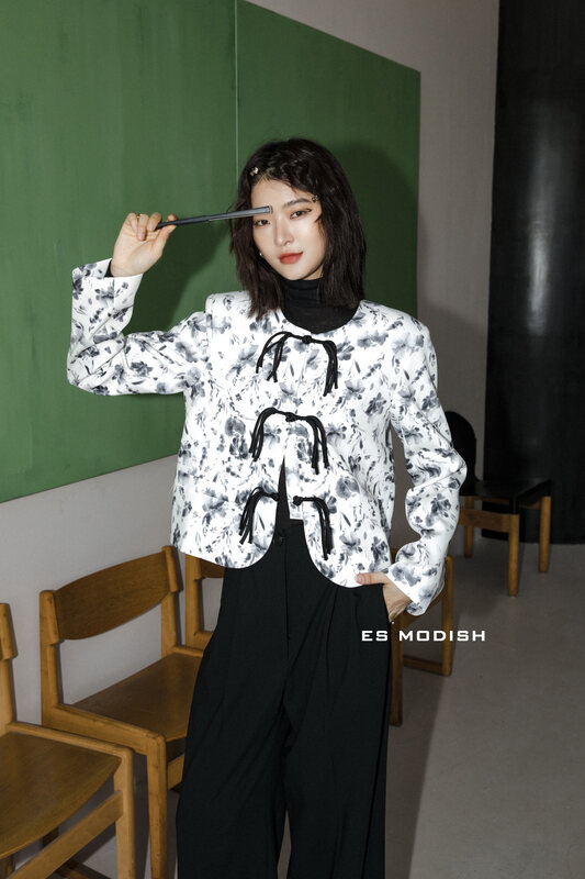 New in early autumn! [ES MODISH] New country style design small fragrance suit JK1891# CQW