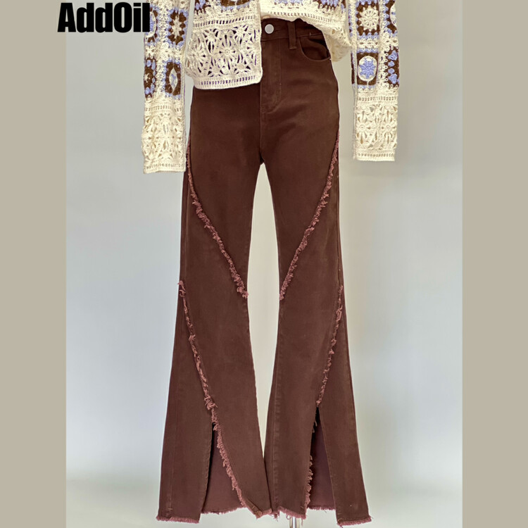 New in Autumn! [ADDOIL] Retro Micro-Flare High Waist Jeans 83212# ZXL