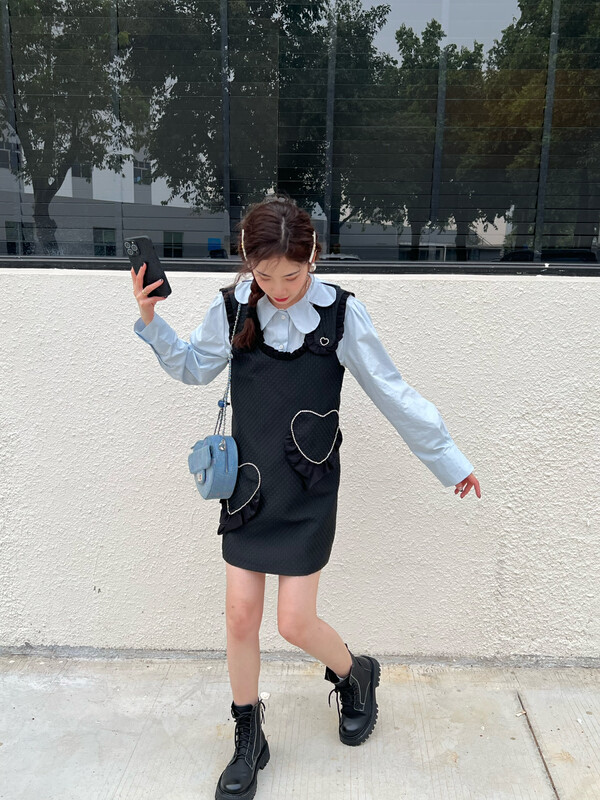 【FEI MAO】Sweet, cool and cute love girl suspender dress Z-8465