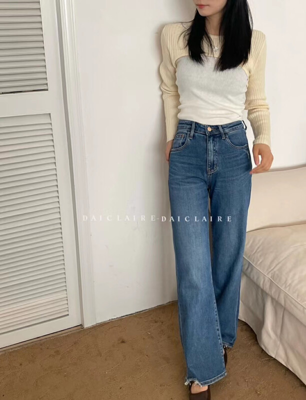 New in early autumn! [Strict selection of buyers - Dai Jiaer] Korean straight casual jeans 90962# CL