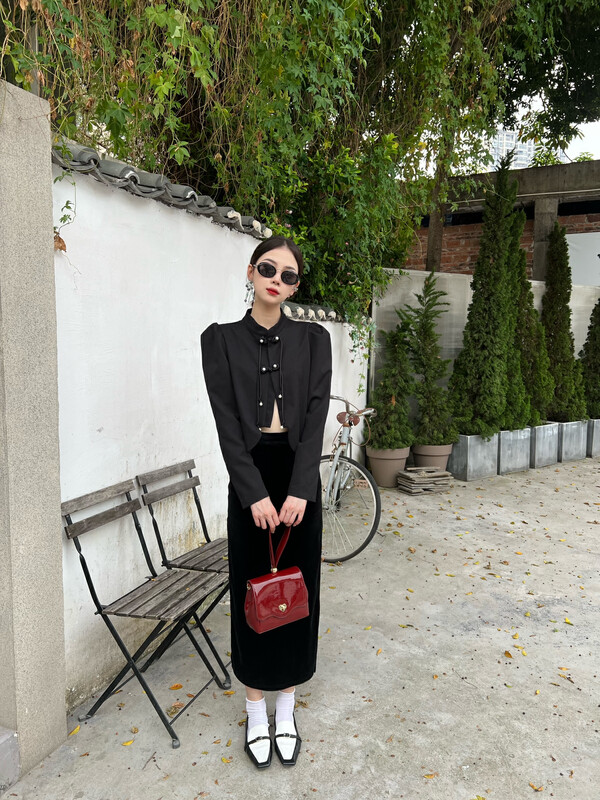 New in early autumn! [FEIMAO (YIMAO)] National style tassel buckle short coat YM-8369# LSL