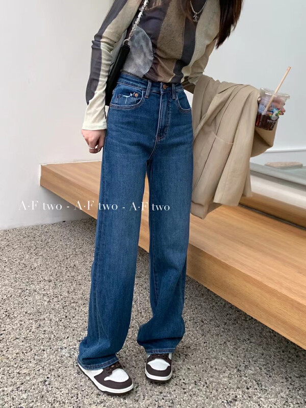 Autumn models are new! [Strictly selected by buyers - Dai Jiaer] Korean version of loose and thin mopping jeans 81215# CL