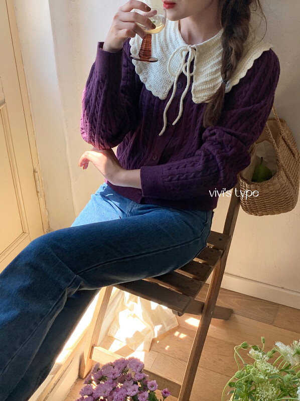 New in autumn!【VIVIS TYPE】Korean twist lapel warm sweater 9086# HJY