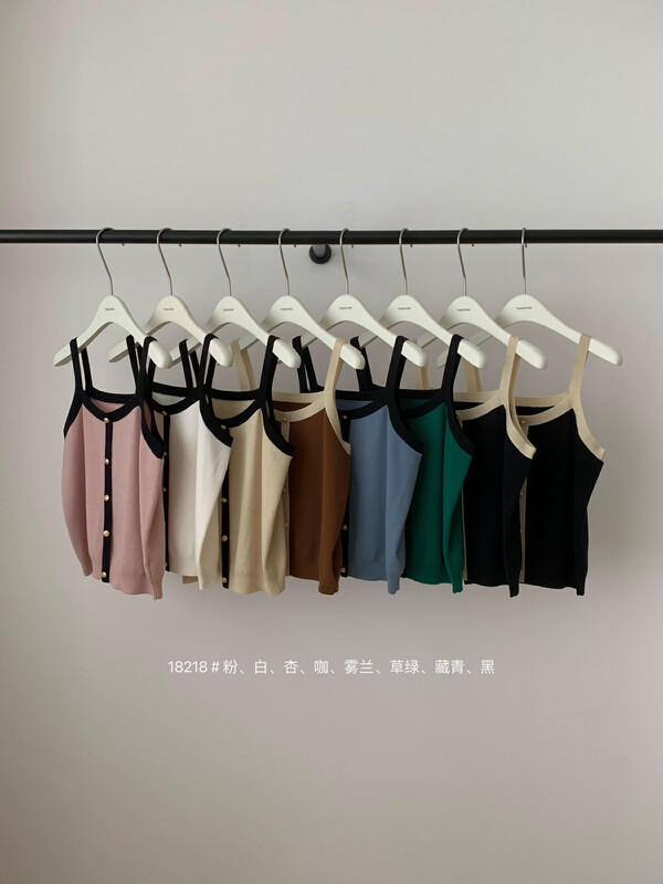 New in early autumn! [T.G] Basic all-match color matching vest/sling 18218# CLS