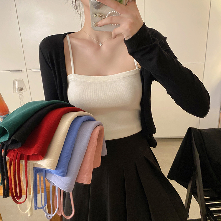 New in early autumn! [Timely rain] Korean ins retro sweet temperament basic jelly vest/sling AF000# WPL