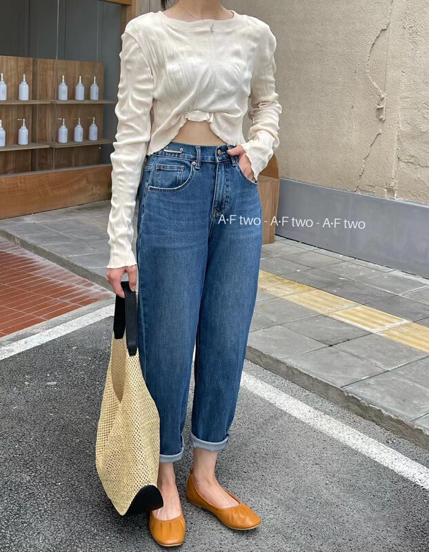 Autumn models are new! [Strictly selected by buyers - Dai Jiaer] Korean casual harem slimming jeans 81212# CL