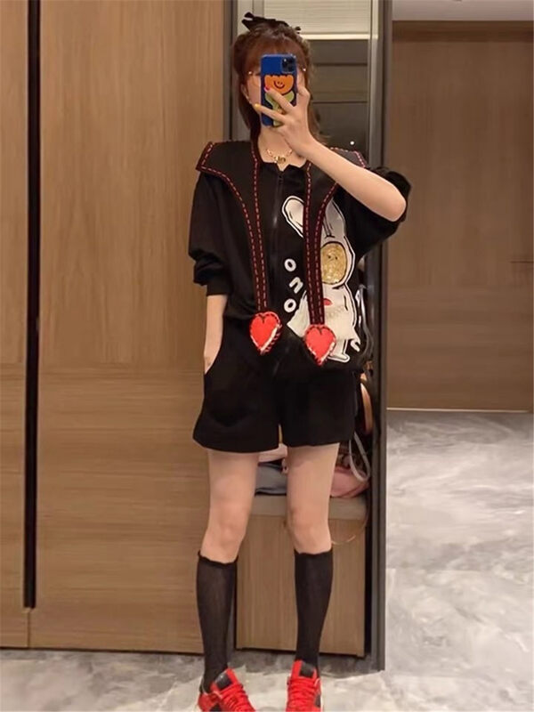New in autumn! [Yayiro] cartoon design embroidery knitted cardigan 2715# GYJ
