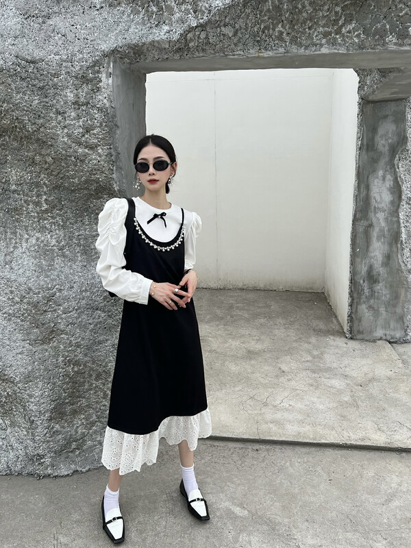 New in early autumn! [FEIMAO (YIMAO)] round neck pullover all-match bottoming shirt YM-8337# LSL