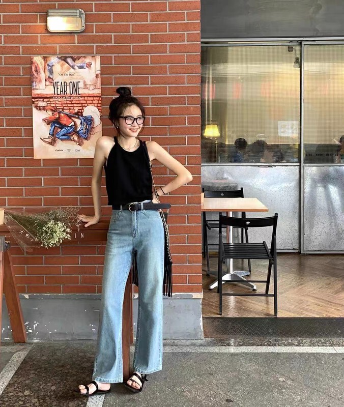 Autumn is new!【KAKAJIA】Straight horns slim and versatile jeans 2638# OZQ