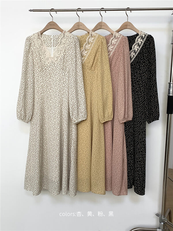 Original price 119.44! New for autumn!【T.G】Pastoral style floral dress 16926A# CLS