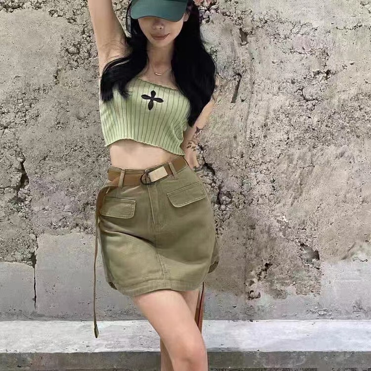 【KAKAJIA】Retro Hot Girl Slim Skirt 2516# OZQ