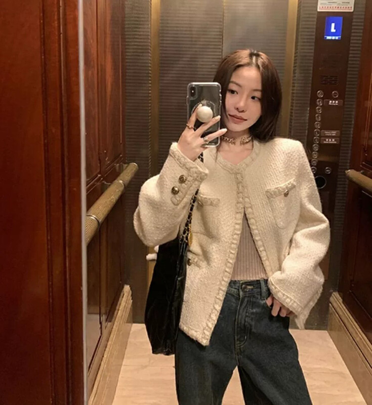 Autumn is new! [KIKI STUDIO] temperament ladies Xiaoxiang style short coat (only short coats are sold) 6729# HJY