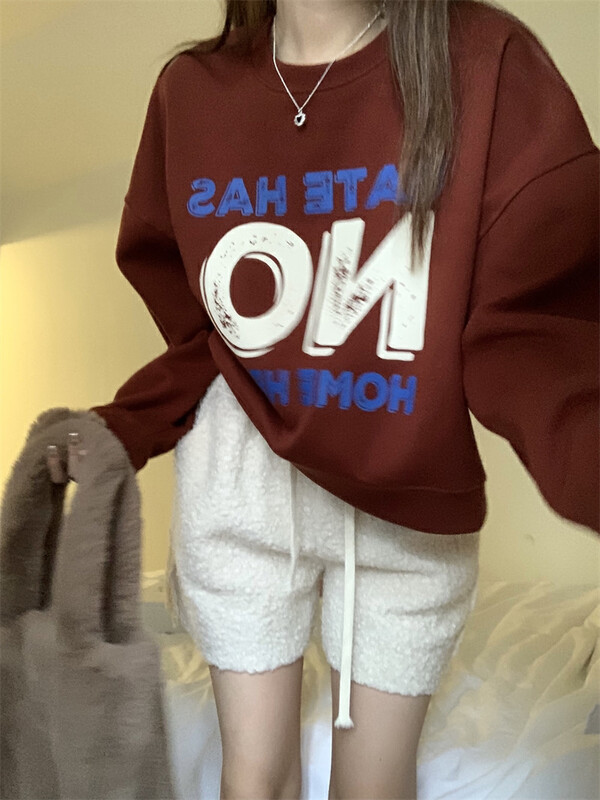 New in autumn! [Timely rain] Korean style ins design print letter sweater K220# WPL