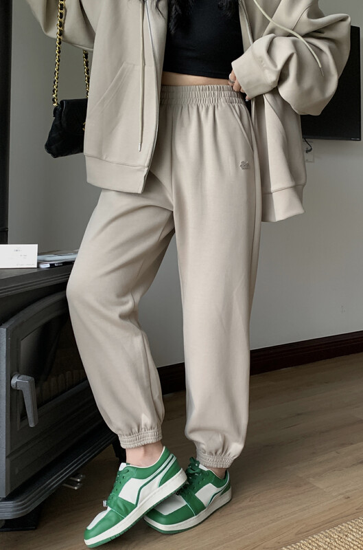 [11AN] Personalized Letter Toothbrush Embroidered Loose Casual Pants A6913