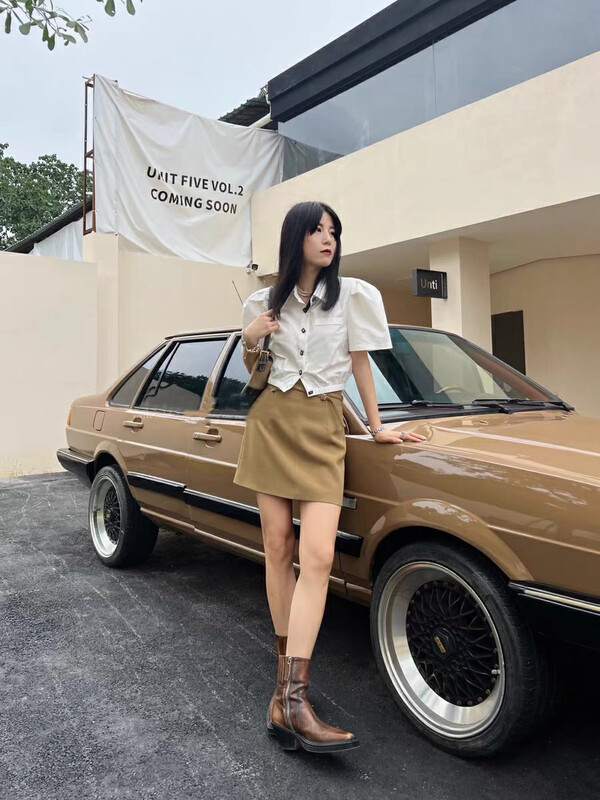 New in early autumn! [QUEEN QUEEN] Korean style all-match skirt (with waist rope) A89181# OZQ
