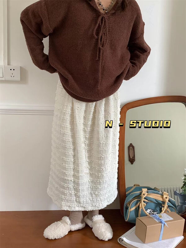 Autumn is new! [N] Korean high waist pleated skirt Q224# WTT