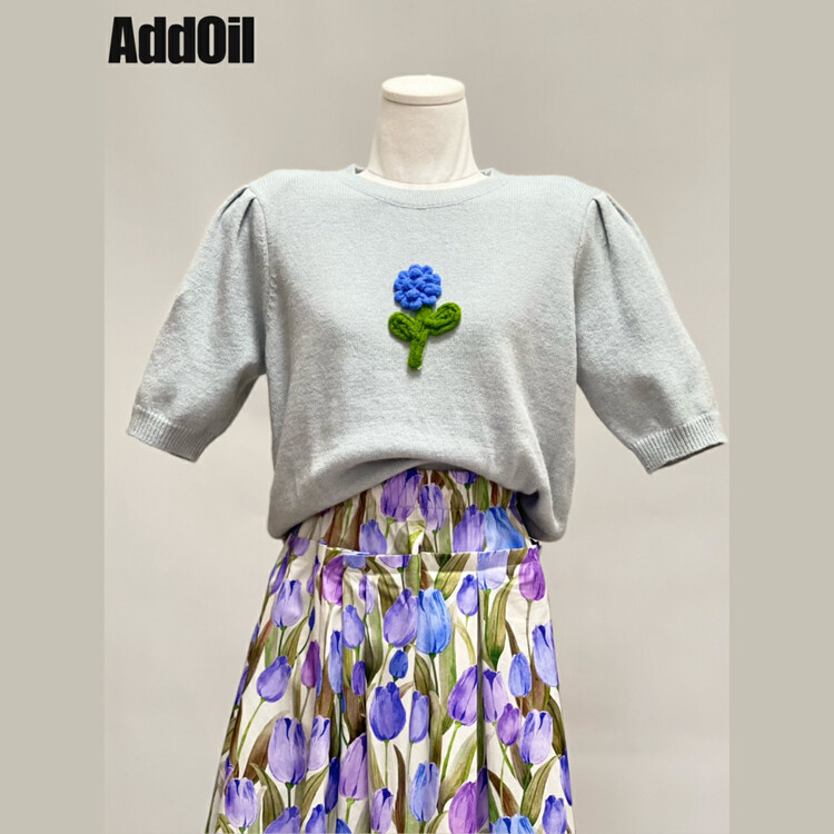 New in autumn! [ADDOIL] Three-dimensional flower lady warm sweater 679# ZXL