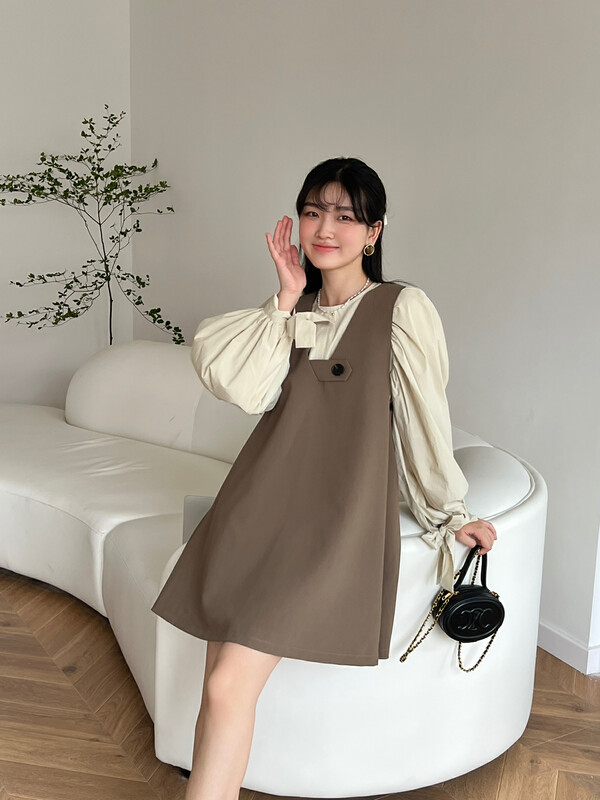 New in early autumn! [YOOMINI] temperament loose and versatile dress Q16064-V# WPL