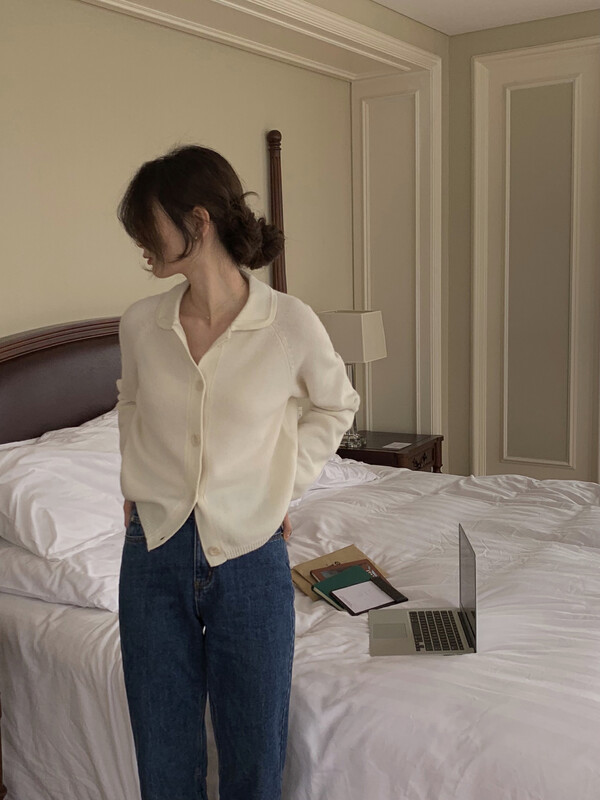New in autumn!【T.G】Korean simple and gentle single-breasted all-match knitted cardigan 18577# CLS