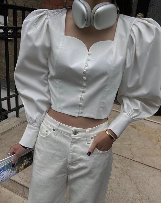 New in early autumn!【MI】French court style puff sleeve shirt 1298# PCZ