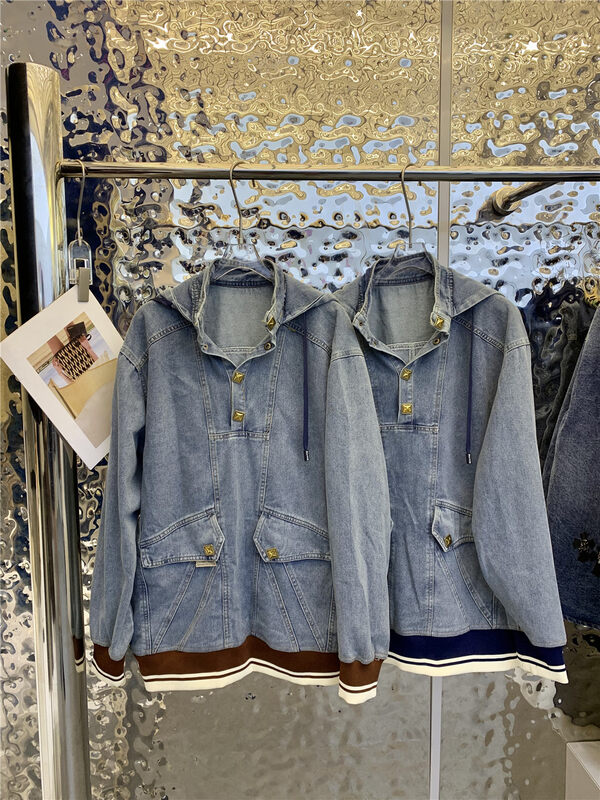 Autumn is new! [Yayiro] minority color-blocking fashion denim jacket 2352# GYJ