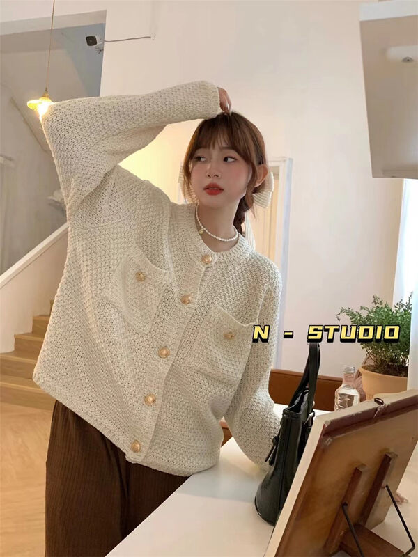New in autumn! [N] Korean version of long-sleeved button-down knitted cardigan YS1-M0048# WTT
