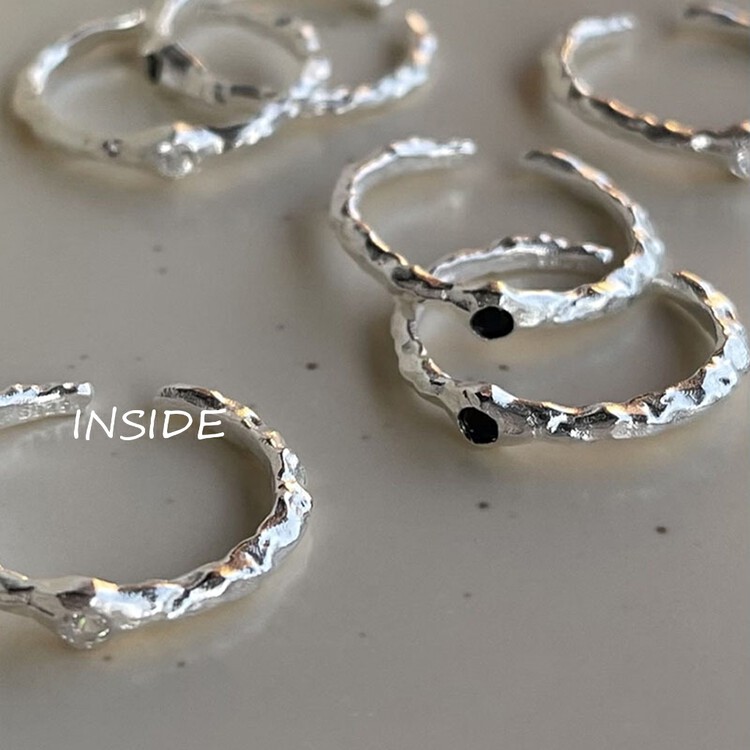 【INSIDE】Korean version of minimalist, cold and irregular two-piece ring (with random box) J3460# ZXL