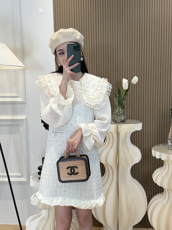 【FEI MAO】Small Fragrance Fashion Casual Versatile Vest Sleeveless Dress Z-8550# CQW