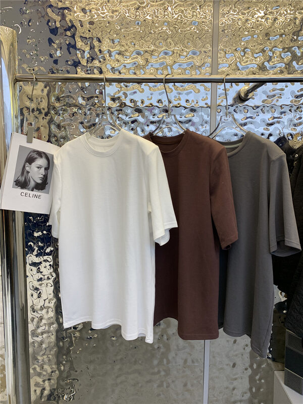 New in autumn! [Yayiro] round neck simple solid color short-sleeved T-shirt 2786# GYJ