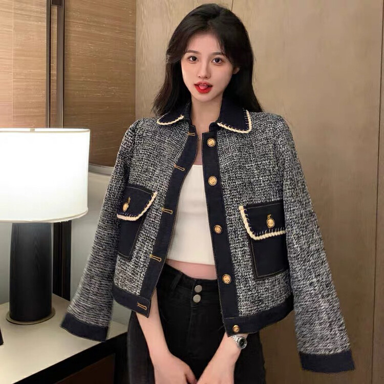 New in autumn!【KIKI STUDIO】Fashionable style short coat 6570# HJY