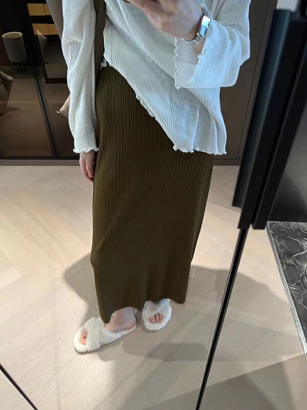 New in early autumn! [MI] Korean version all-match slit pit skirt 1245# PCZ