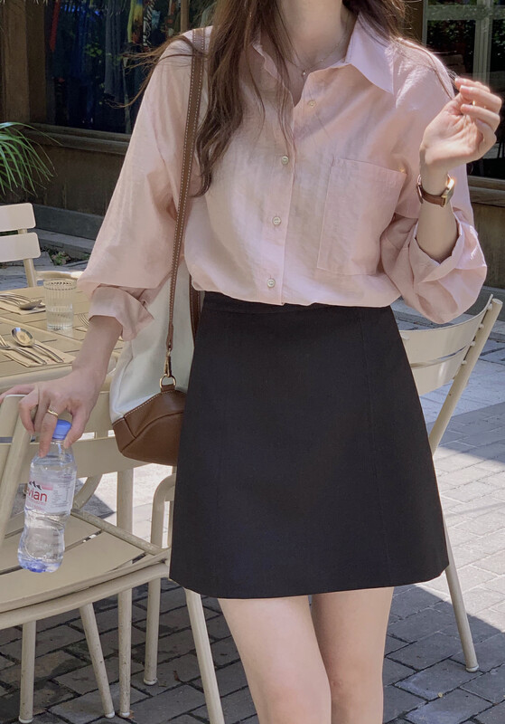 New in early autumn!  【T.G】Commuting simple high waist slim A-line skirt 17733# CLS
