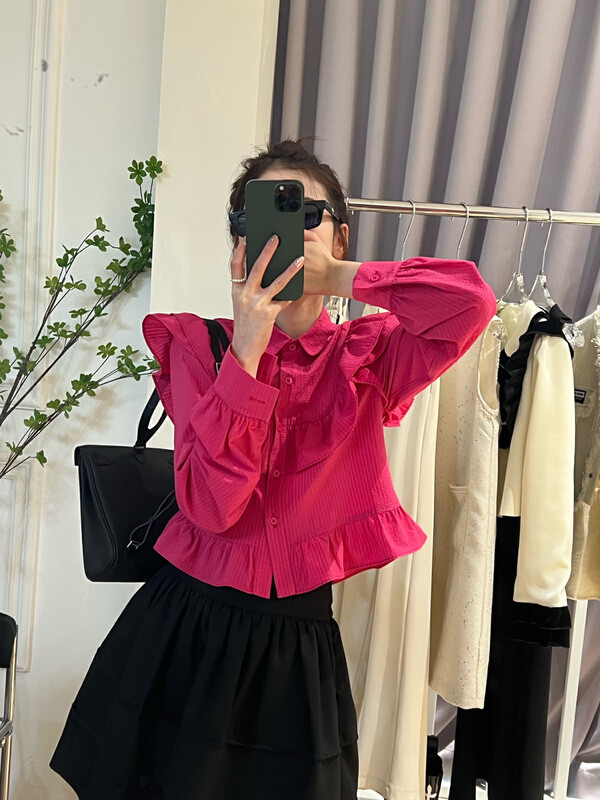 Autumn is new! [FEIMAO (YIMAO)] temperament lady fresh all-match shirt YS1-YM-8489-4526# LSL