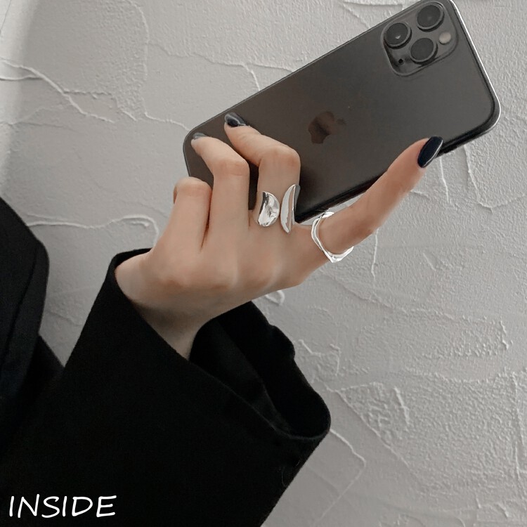 【INSIDE】Dark Department of Sweet and Cool Personality Geometric Ring (Random Distribution with Box) J3551# ZXL