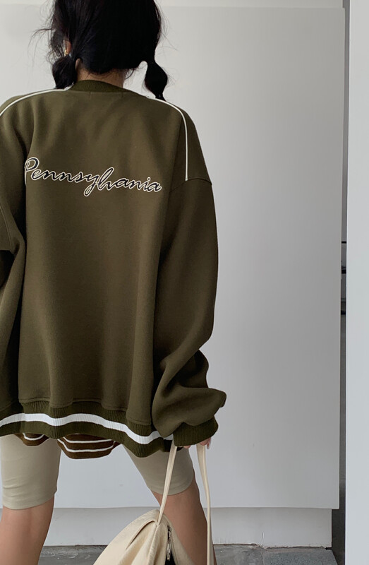 [11AN] Genderless embroidered baseball uniform short jacket A6957