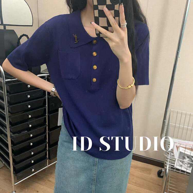 New in autumn! [I-D] Simple solid color all-match knitted sweater YS3098# L