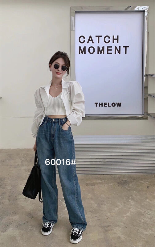 New in early autumn! [OKD] Korean style design straight-leg comfortable jeans 60016# GY