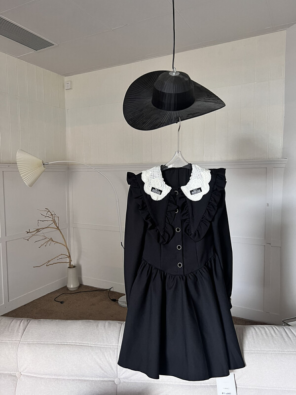 [FEI MAO] Niche Embroidered Doll Collar Suit Dress Z-8460