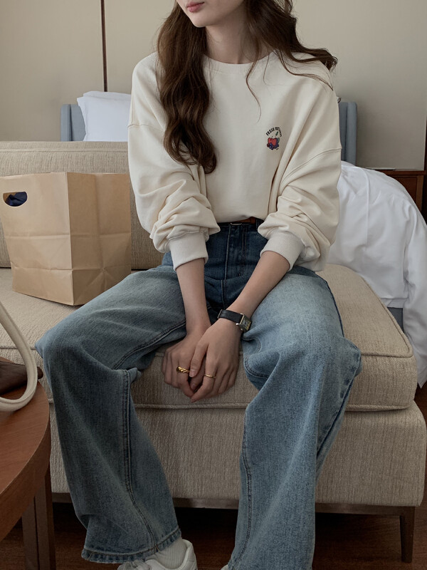 New in early autumn! [T.G] round neck loose all-match sweater 17860# CLS
