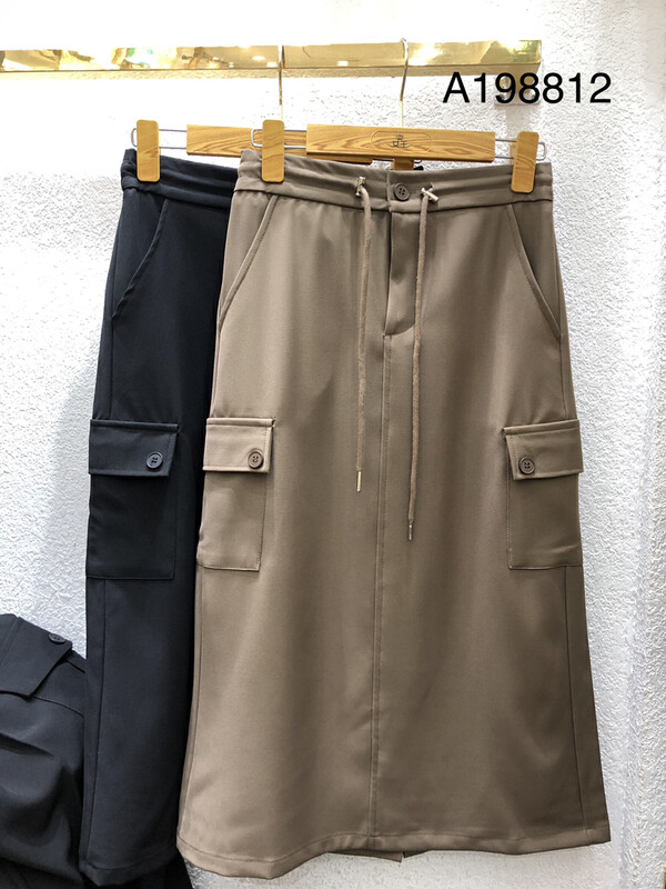 Autumn is new!【Queen QUEEN】Korean all-match casual slim skirt (with waist rope) A198812# OZQ