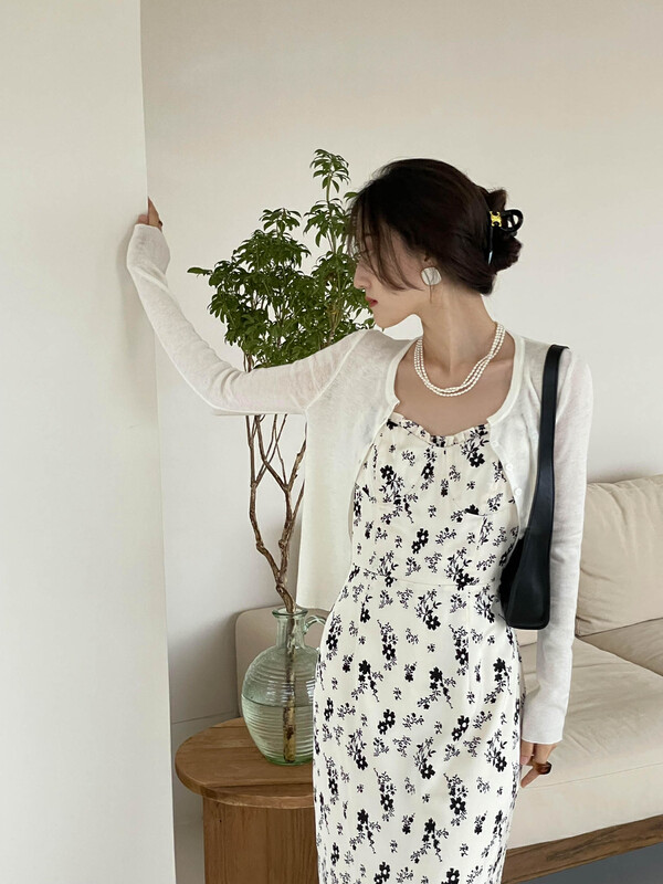【YOOMINI】Retro Floral Sling Dress Q12971-V# WPL