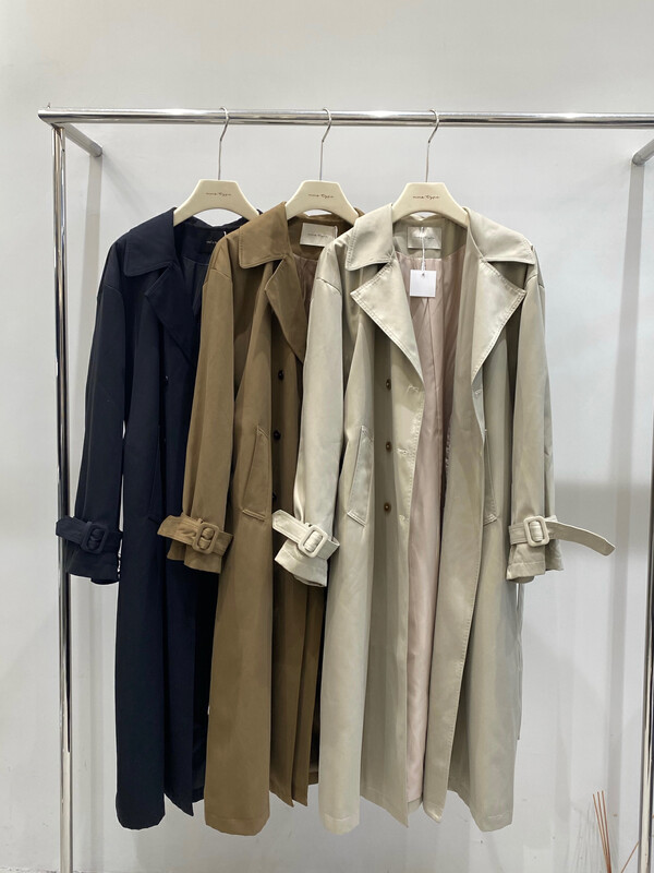 Autumn is new! [VIVIS TYPE] Korean style double-breasted trench coat (with waist rope) 9667# HJY