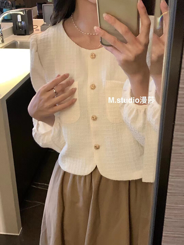 New in early autumn! [MSTUDIO Mansha] Stretch Temperament Lady Shirt Y6861# LL