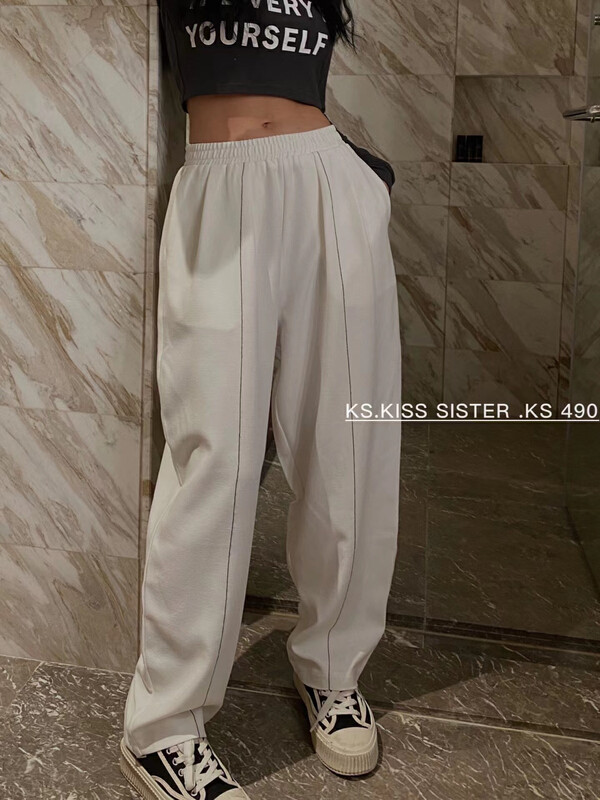 New in early autumn!  【KS】Slim and small tall waist drape sports casual pants 25202# CQW